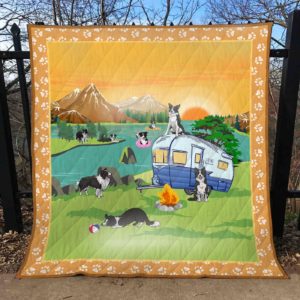 Camping – Border Collie – Quilt – POD000034