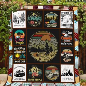I Hate People - Camping Quilt - POD000007