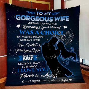 To My Gorgeous Wife - Quilt - POD000075