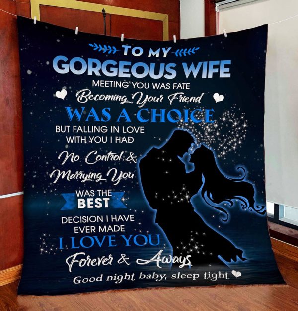 To My Gorgeous Wife - Quilt - POD000075