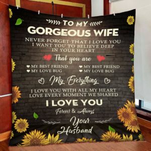 To My Gorgeous Wife - Quilt - POD000076