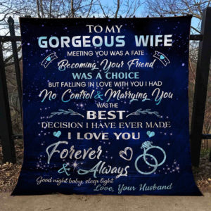 To My Gorgeous Wife - Quilt - POD000086
