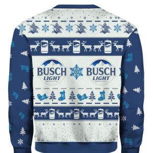 BUSCH LIGHT KNITTING PATTERN 3D PRINT UGLY CHRISTMAS SWEATSHIRT