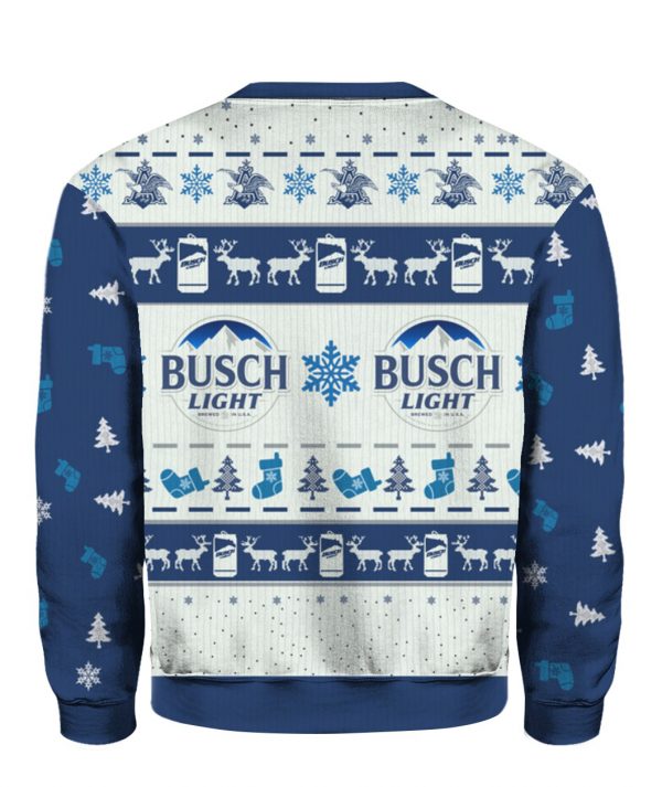 BUSCH LIGHT KNITTING PATTERN 3D PRINT UGLY CHRISTMAS SWEATSHIRT