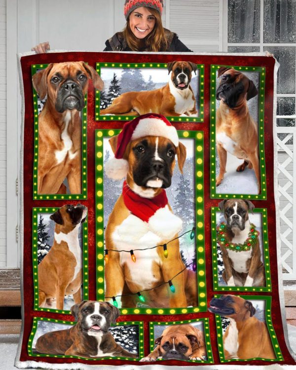 Blanket - Dogs - Boxer  Christmas-0489