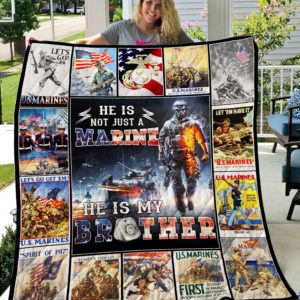 He Is Not Just  Marine He Is Brother Quilt-0489