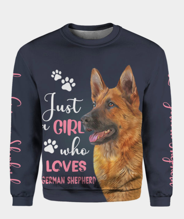 Just A Girl Who Love German Shepherd 3D M0402