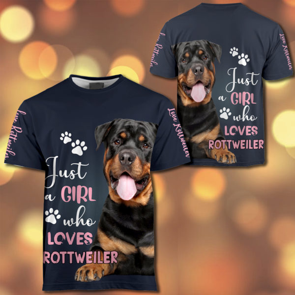 Just A Girl Who Love Rottweiler All Over Printed M0402