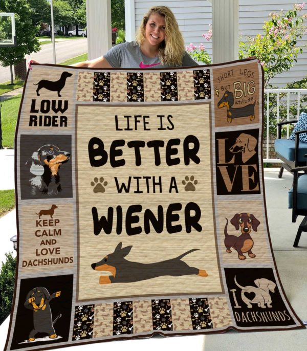 Life Is Better With A Wiener-Dachshund-Quilt-0489