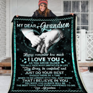 My Dear Grandson Always How Much I Love You-Blanket-0489