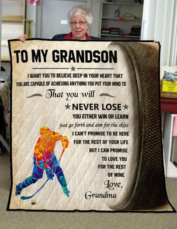 Quilt Hockey-Grandma To My Grandson I Want You To Believe-0489