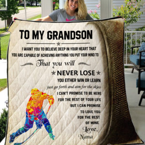 Quilt Hockey-Nana-To My Grandson We Want You To Believe Deep In Your Heart-0489