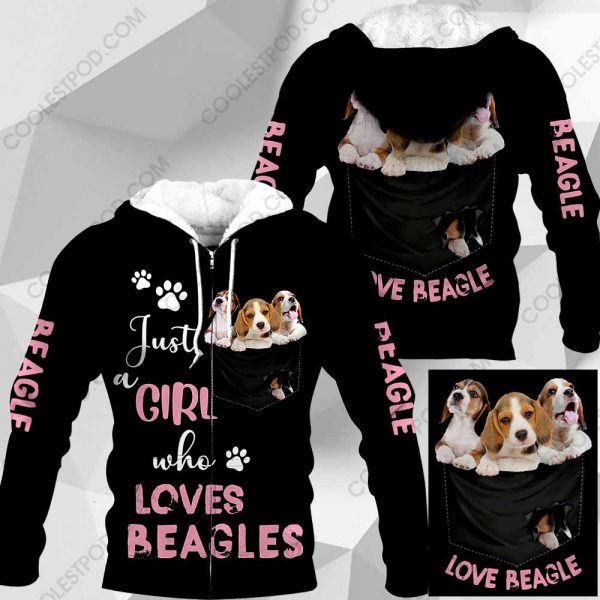 Just A Girl Who Loves Beagles Vr2 In Pocket – M0402 - 271119