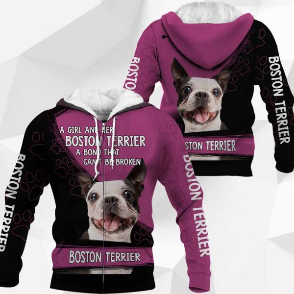 A Girl And Her Boston Terrier A Bond That Can't Be Broken-0489-201119