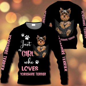 Just A Girl Who Loves Yorkshire Terrier In Pocket – M0402