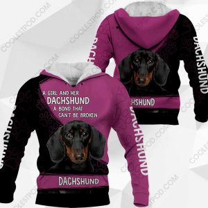 A Girl And Her Black Dachshund A Bond That Can't Be Broken-0489-301119