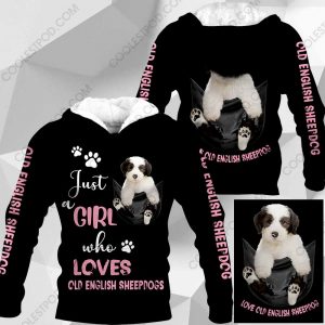 Just A Girl Who Loves Old English Sheepdog In Pocket – M0402 - 271119