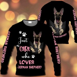 Just A Girl Who Loves German Shepherd In Pocket - Custom – M0402