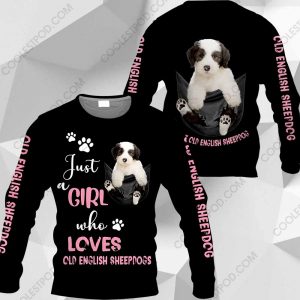 Just A Girl Who Loves Old English Sheepdog In Pocket – M0402 - 271119