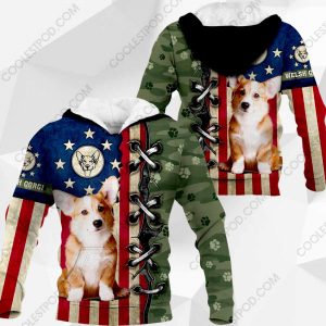 Welsh Corgi - Dog Camo Flag - 261119