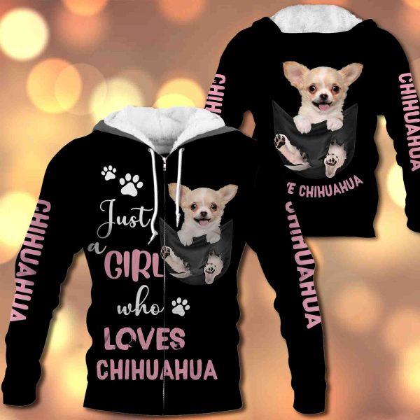 Just A Girl Who Loves Chihuahua In Pocket – M0402