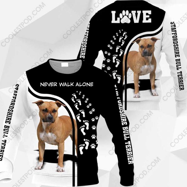 Red Staffordshire Bull Terrier - Never Walk Alone-0489-251119