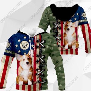 Welsh Corgi - Dog Camo Flag - 261119