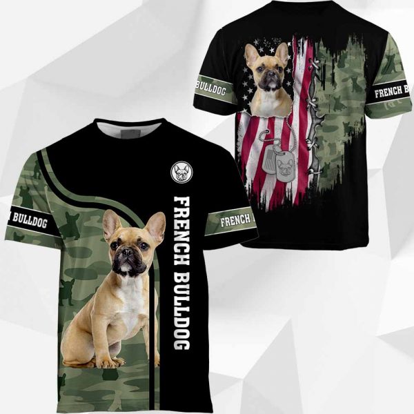 French Bulldog - US Flag vr2 - 0489 - 061119