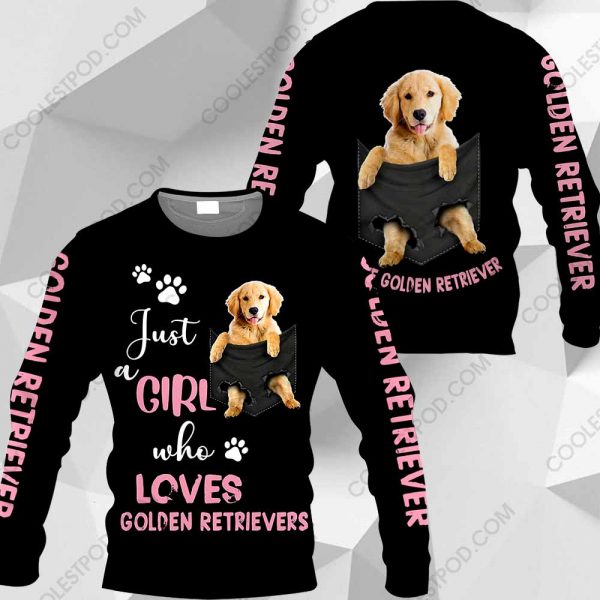 Just A Girl Who Loves Yellow Goldens Retriever In Pocket – M0402 - 271119