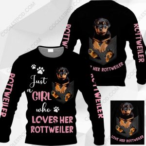 Just A Girl Who Loves Her Rottweiler In Pocket – M0402 - 261119
