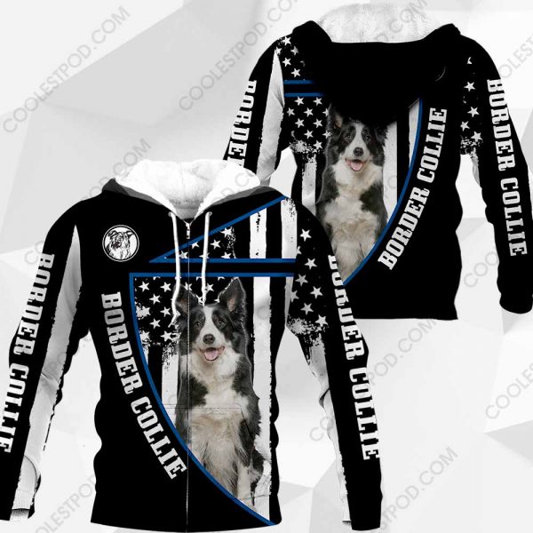 Border Collie Flag All Over Printed – M0402 - 211119