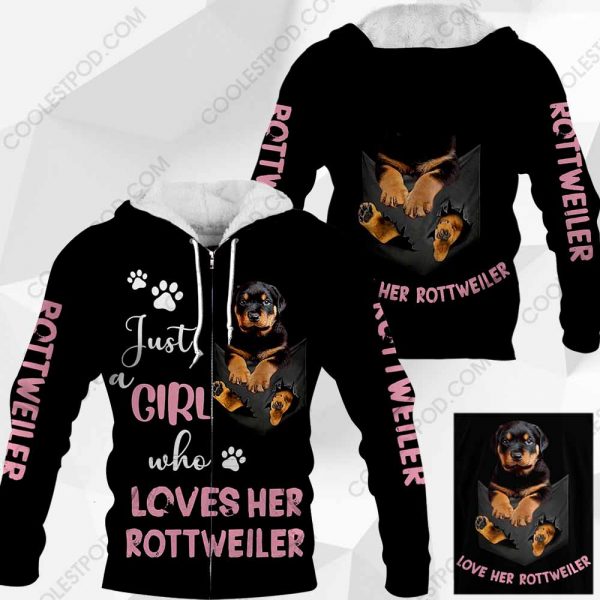 Just A Girl Who Loves Her Rottweiler In Pocket – M0402 - 261119