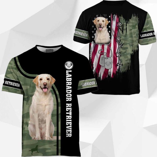 Labrador Retriever - US Flag vr2 - 0489 - 061119