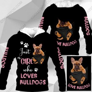 Just A Girl Who Loves Brown Bulldogs In Pocket – M0402 - 271119