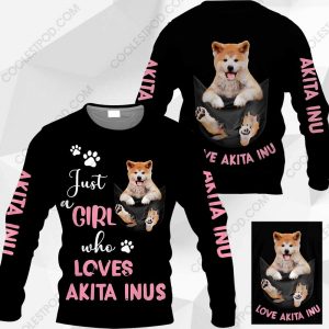 Just A Girl Who Loves Akita Inus In Pocket – M0402 - 251119