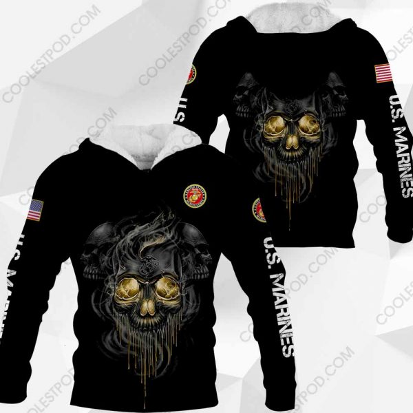 U.S. Marines-Veteran Skull-Black-1001-291119