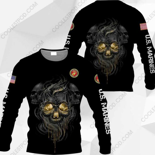 U.S. Marines-Veteran Skull-Black-1001-291119