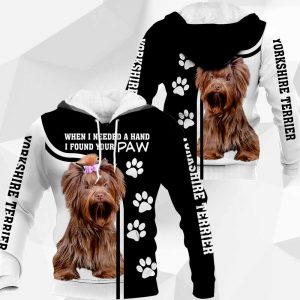 Chocolate Yorkshire Terrier - When I Needed A Hand I Found Your Paw - M0402 - 181119