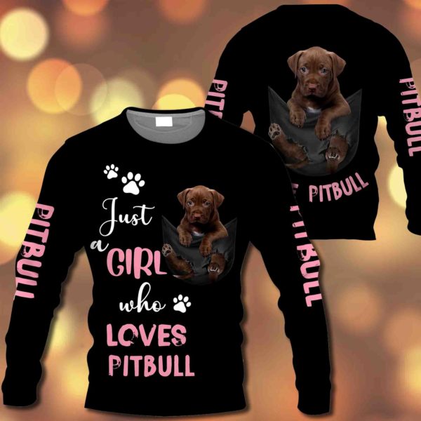 Just A Girl Who Loves Pitbull In Pocket – M0402