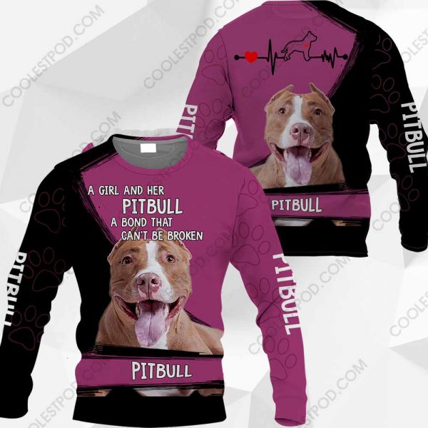 A Girl And Her Pit Bull A Bond That Can't Be Broken-0489-301119