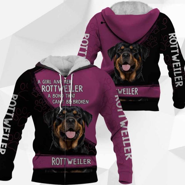 A Girl And Her Rottweiler A Bond That Can't Be Broken-0489-181119