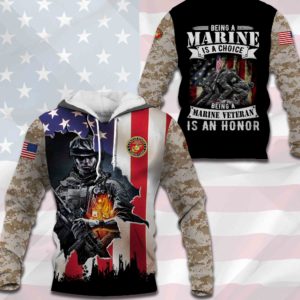 U.S. Marine - Flag - Being A Marine Is A Choice-1001-051119