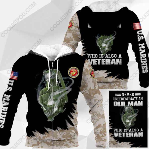 U.S. Marine - Never Underestimate An Old Man -1001-291119