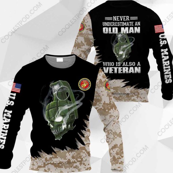 U.S. Marine - Never Underestimate An Old Man -1001-291119