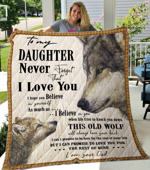 To My Daughter - Dad's Gift - Quilt For Daughter
