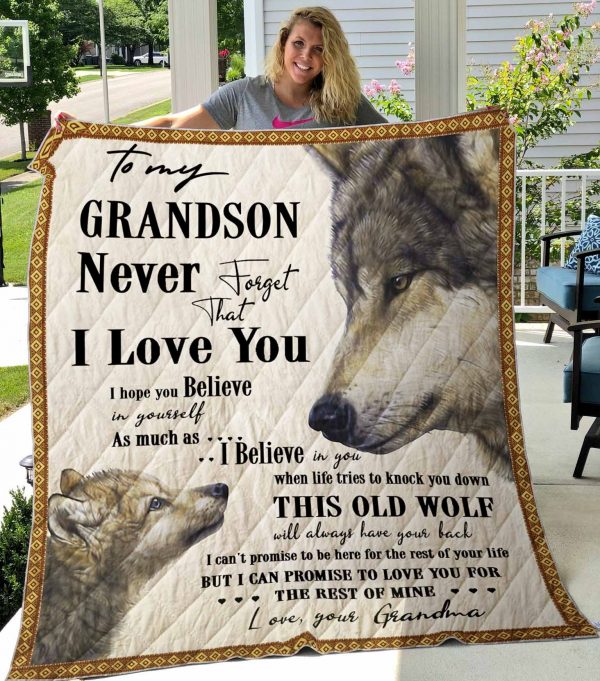 To My Grandson- Grandma's Gift - Quilt For Grandson