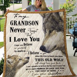 To My Grandson- Grandpa's Gift - Quilt For Grandson