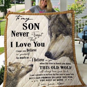 To My Son- Mom's Gift - Quilt For Son