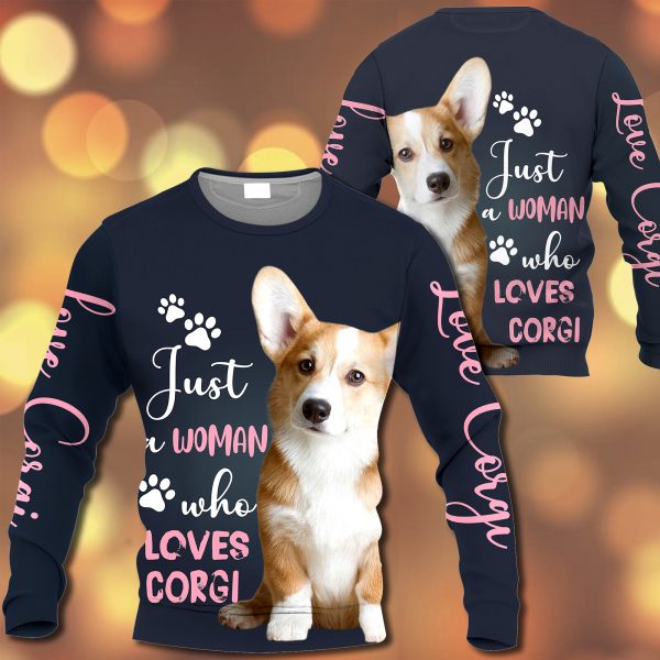 3D Shirt-Just A Woman Who Loves Corgi-0489