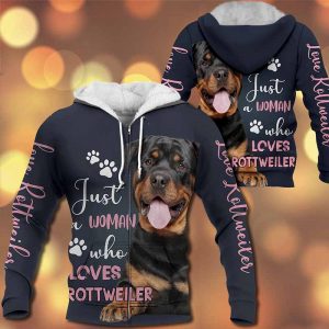 3D Shirt-Just A Woman Who Loves Rottweiler-0489